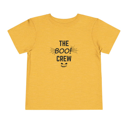 Toddler Halloween Tee, Cute Boo Crew T-Shirt for Kids, Spooky Halloween Outfit, Halloween Party Apparel, Kids Short Sleeve Shirt