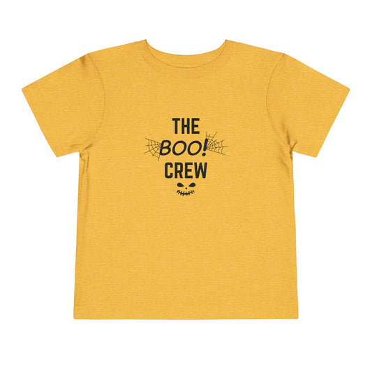 Toddler Halloween Tee, Cute Boo Crew T-Shirt for Kids, Spooky Halloween Outfit, Halloween Party Apparel, Kids Short Sleeve Shirt