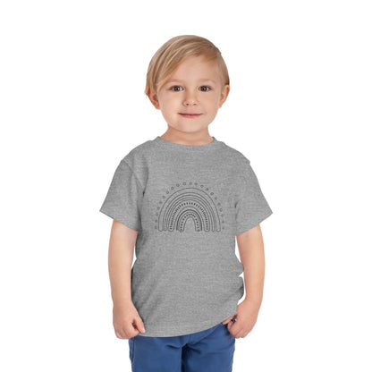 Toddler Rainbow Short Sleeve Tee - Cute Kids' T-Shirt for Playtime and Celebrations