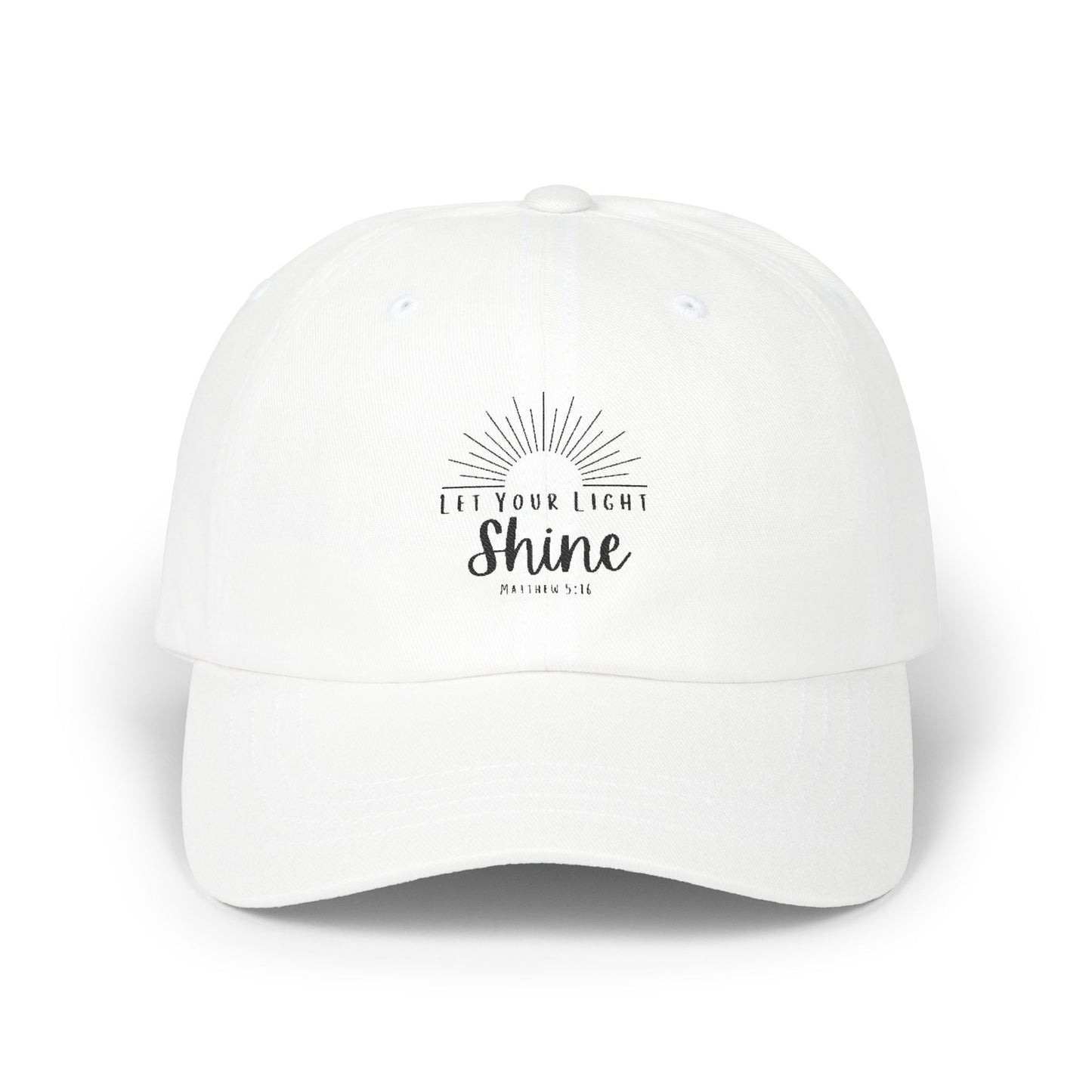 Inspirational Classic Dad Cap - "Let Your Light Shine"