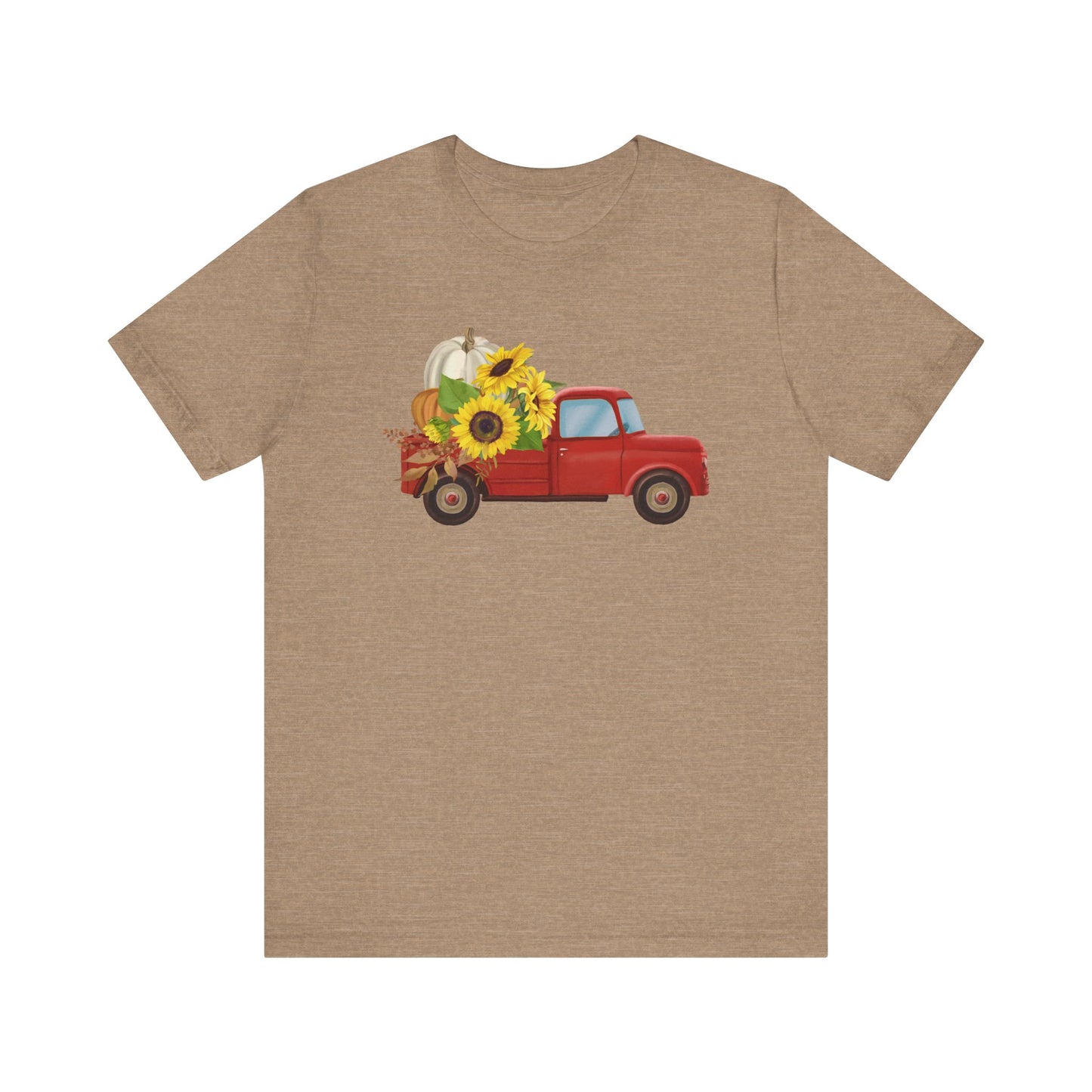 Vintage Truck with Sunflowers Tee, Casual Summer Shirt, Garden Lover Gift, Fall Festival Apparel, Everyday Wear, Farmhouse Style Clothing