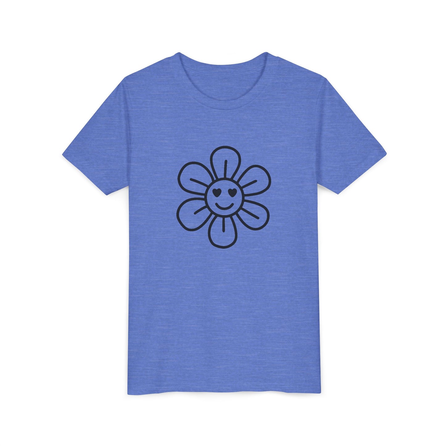 Cute Flower Youth Short Sleeve Tee - Happy Kids Tee for Summer & Beaming Occasions
