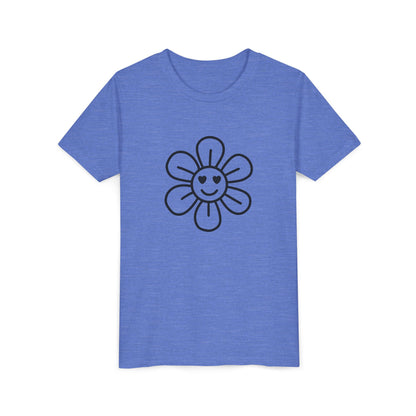 Cute Flower Youth Short Sleeve Tee - Happy Kids Tee for Summer & Beaming Occasions