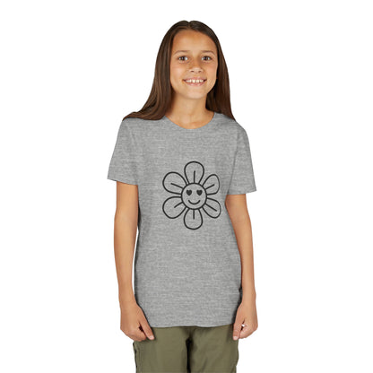 Cute Flower Youth Short Sleeve Tee - Happy Kids Tee for Summer & Beaming Occasions