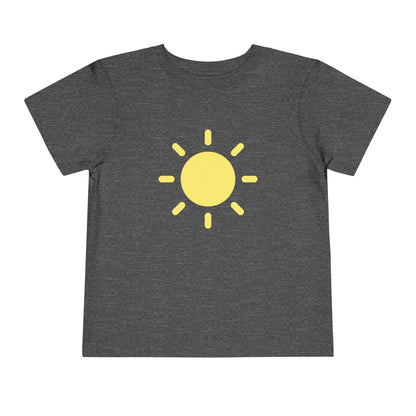 Sunny Days Toddler Short Sleeve Tee - Bright Yellow Sun Design for Playful Kids