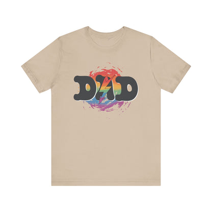 Colorful ‘DAD’ Graphic Tee - Casual Father's Day Gift