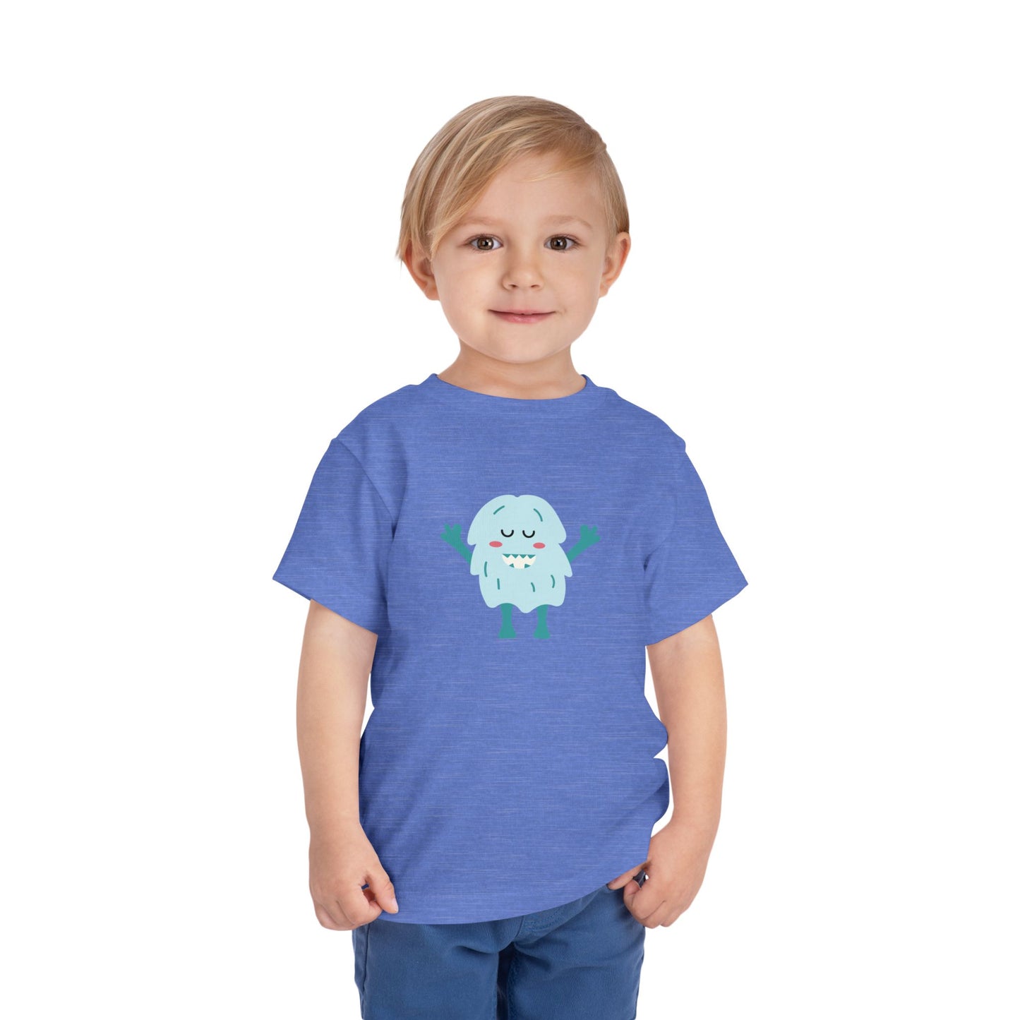 Cute Monster Toddler Short Sleeve Tee - Adorable Playful Shirt for Kids