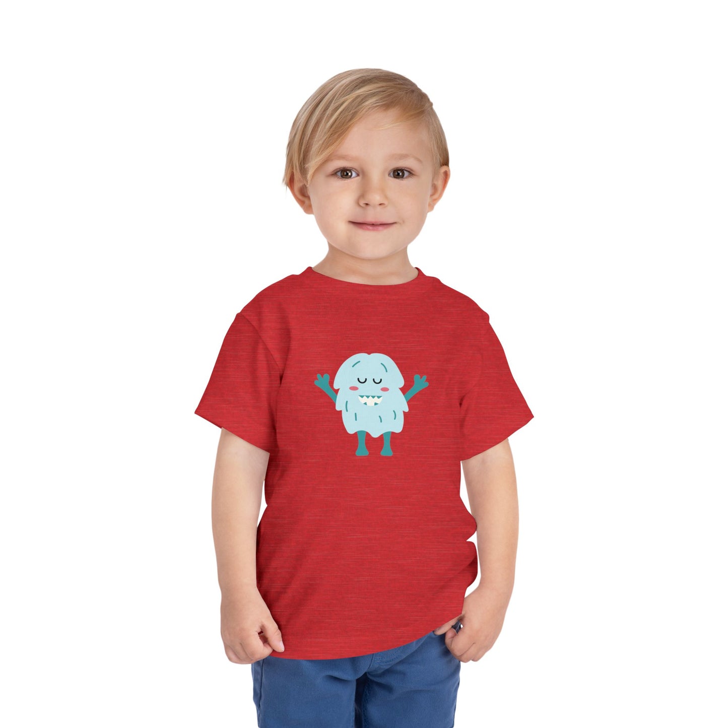 Cute Monster Toddler Short Sleeve Tee - Adorable Playful Shirt for Kids