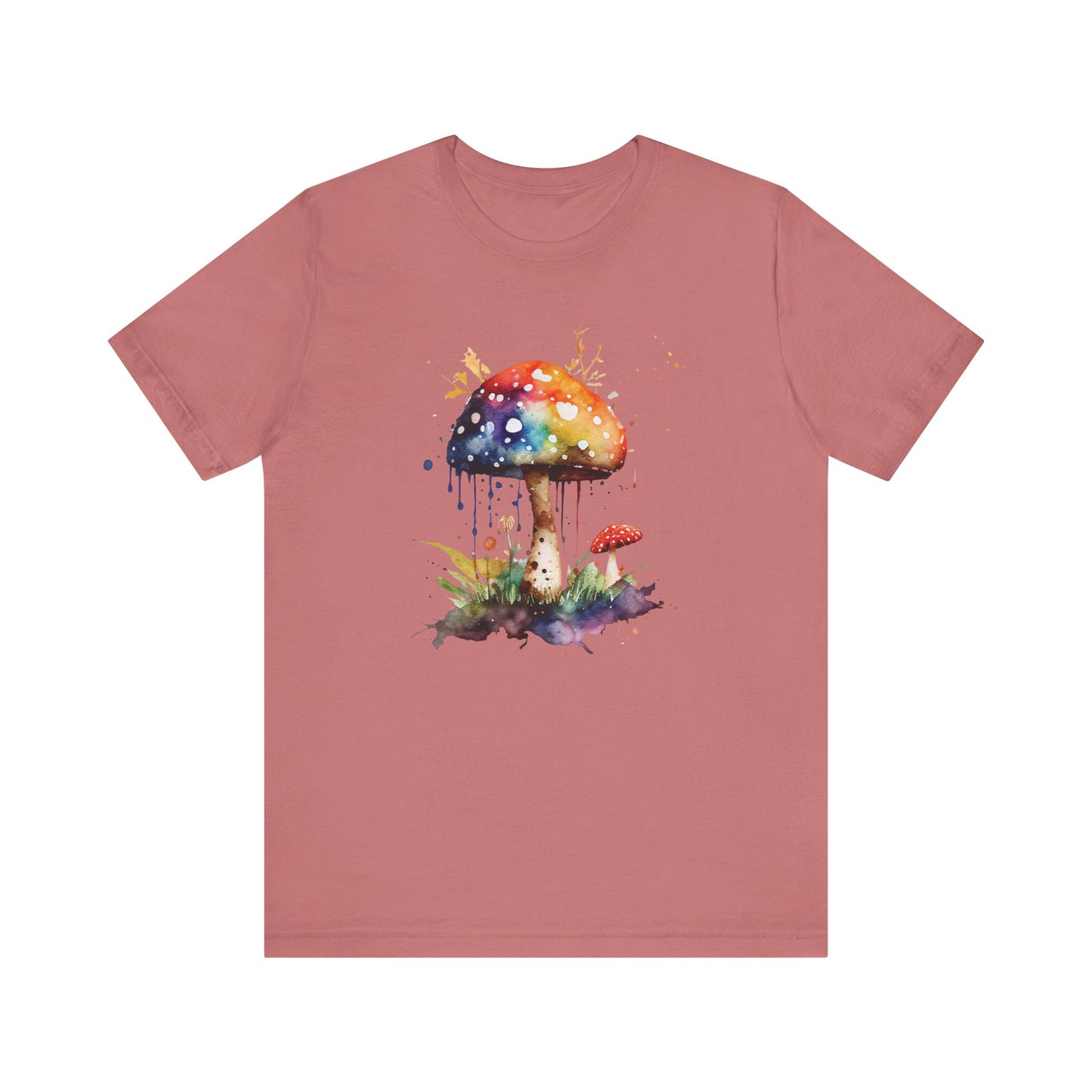 Colorful Mushroom Art Unisex Tee - Playful & Whimsical Design for Nature Lovers