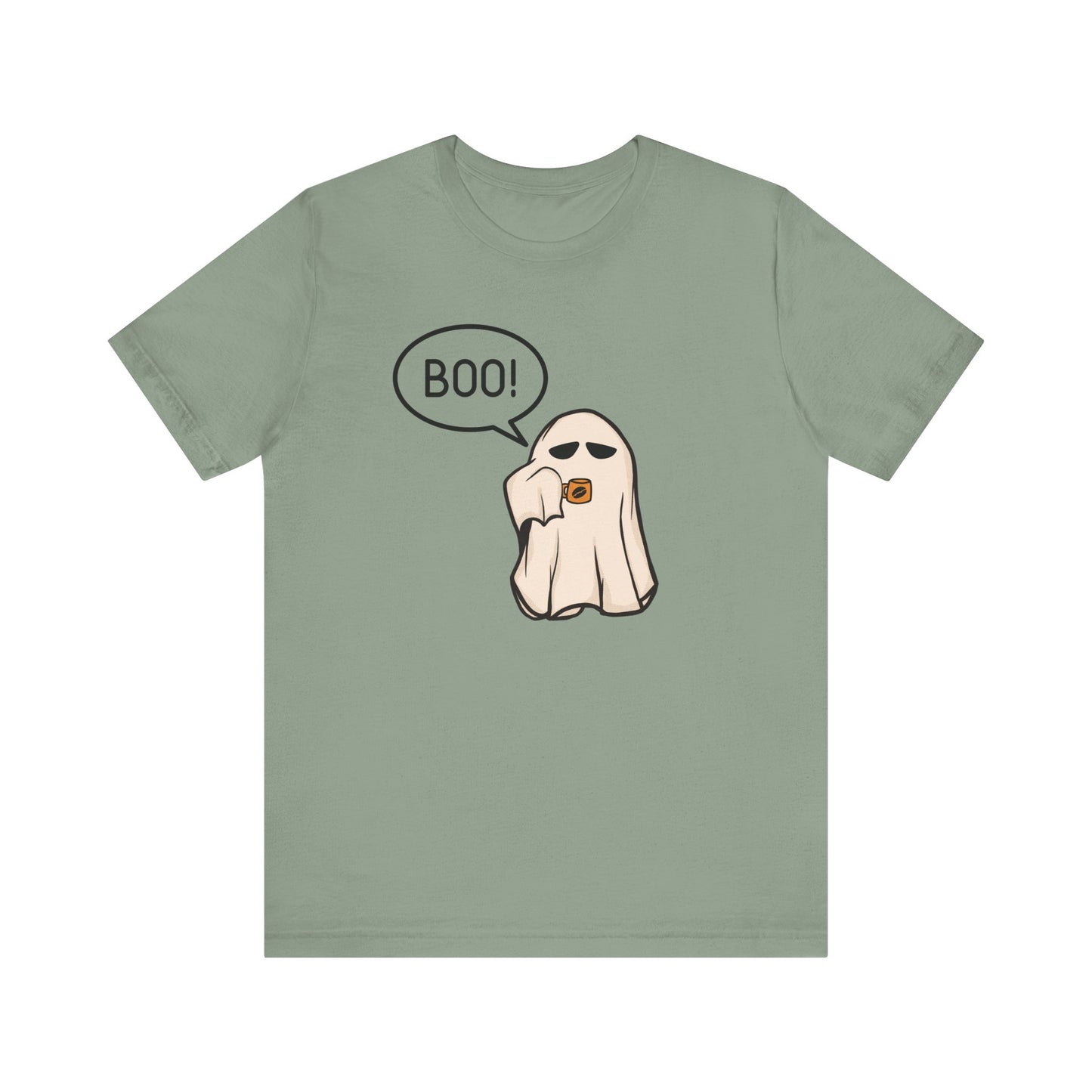 Halloween Ghost Tee, Boo T-Shirt, Fall Apparel, Short Sleeve Shirt, Cute Halloween Top, Pumpkin Spice Shirt, Spooky Vibes