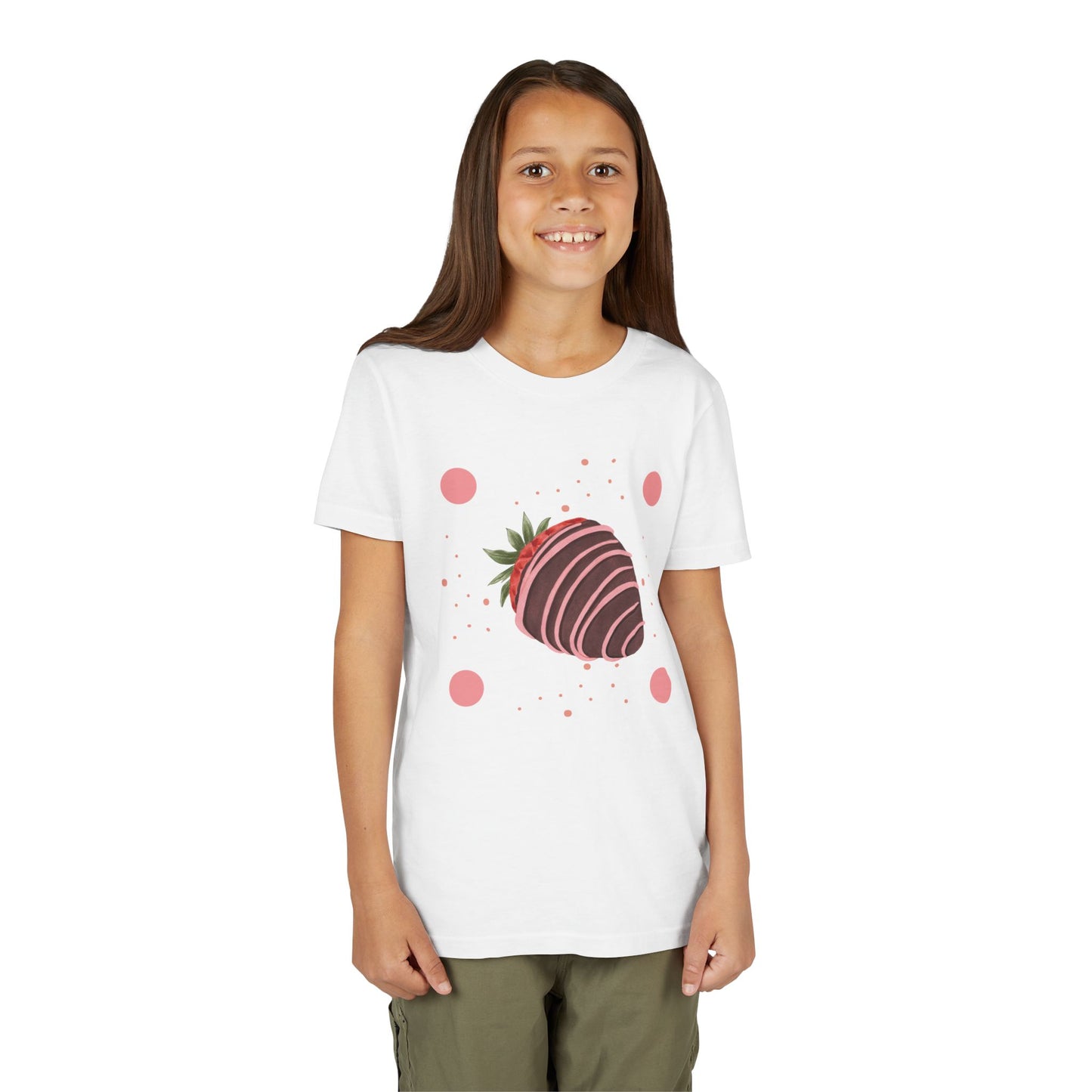 Chocolate Covered Strawberry Youth Tee - Fun & Playful Kid's Shirt for Summer (The Melanie)