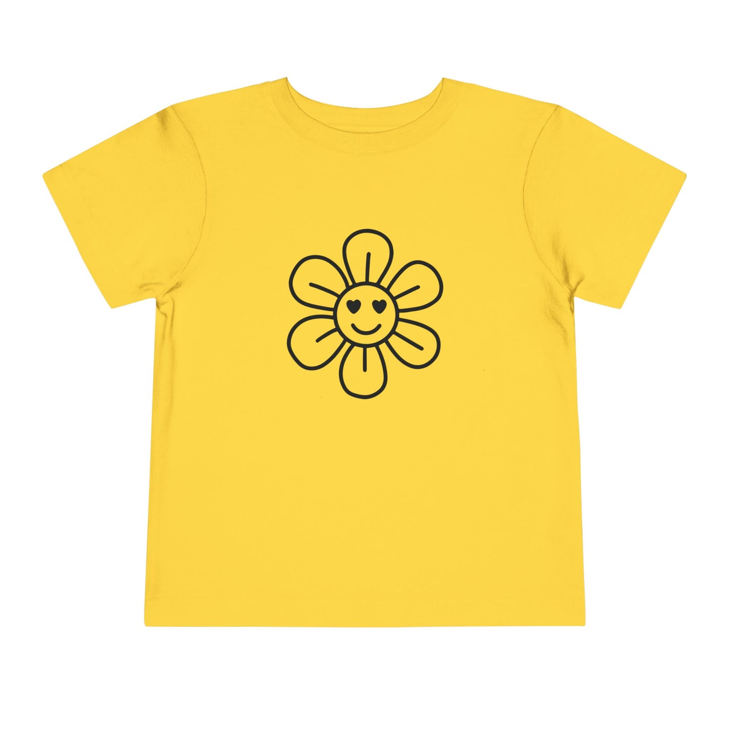 Happy Flower Toddler Short Sleeve Tee - Cute & Comfortable Kids T-Shirt