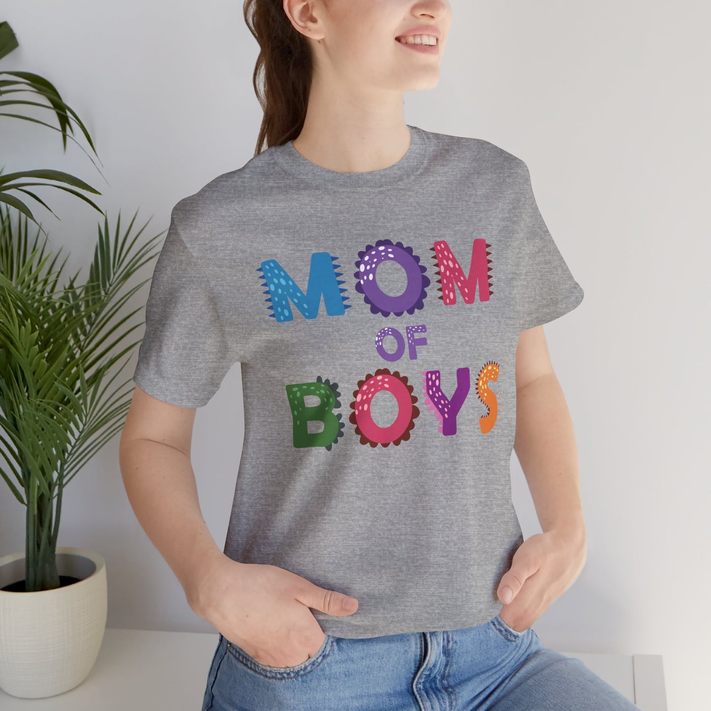 Mom of Boys T-Shirt – Fun & Colorful Tee for Proud Mothers