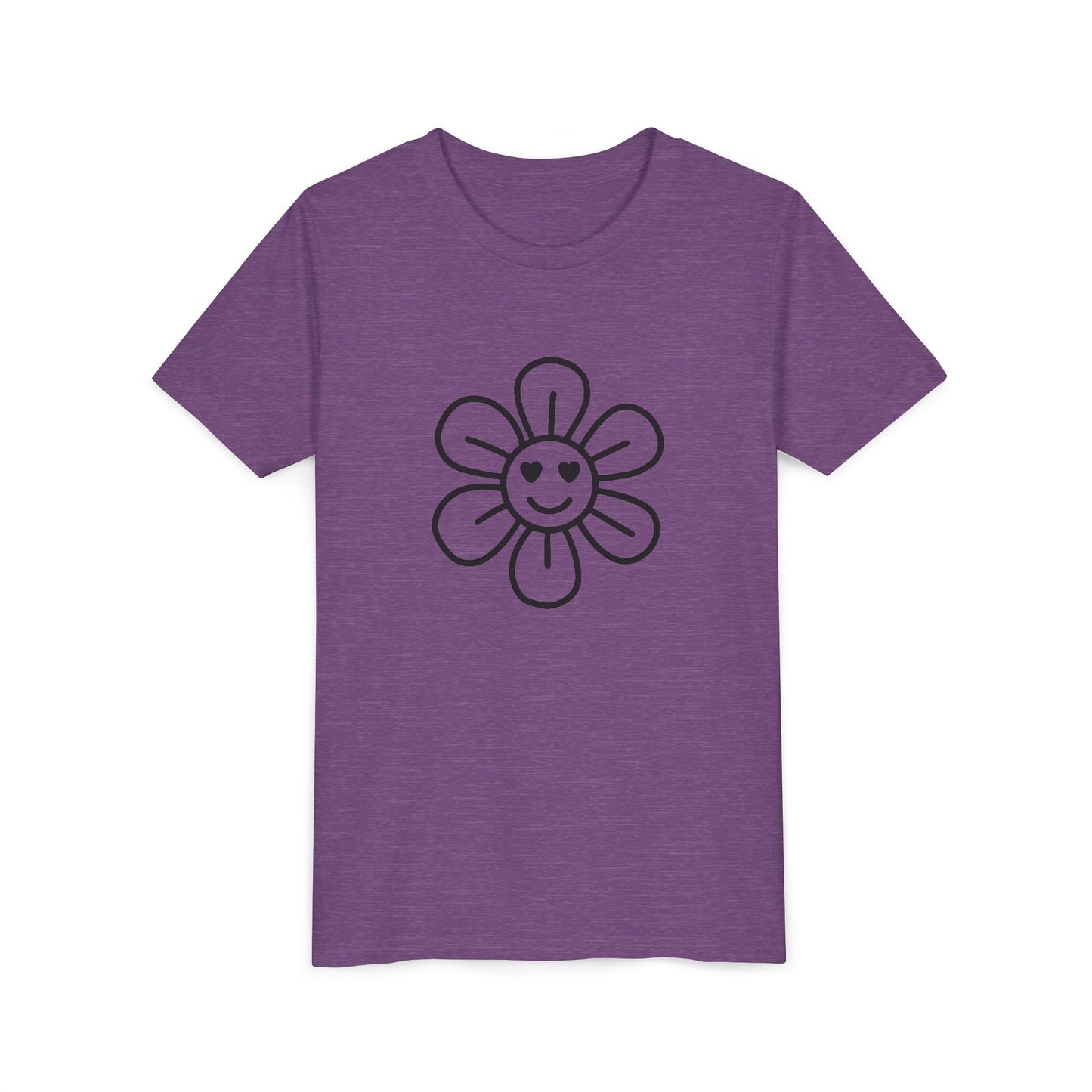 Cute Flower Youth Short Sleeve Tee - Happy Kids Tee for Summer & Beaming Occasions