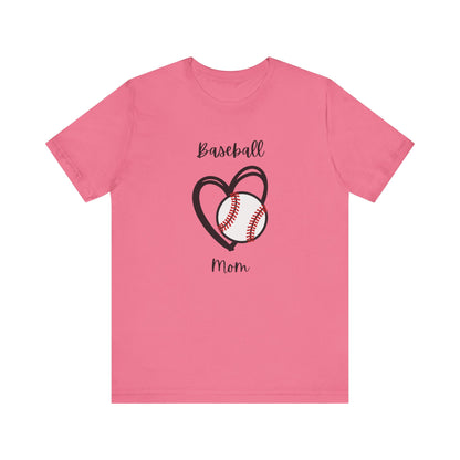 Baseball Mom Heart Tee -Jersey Short Sleeve T-Shirt