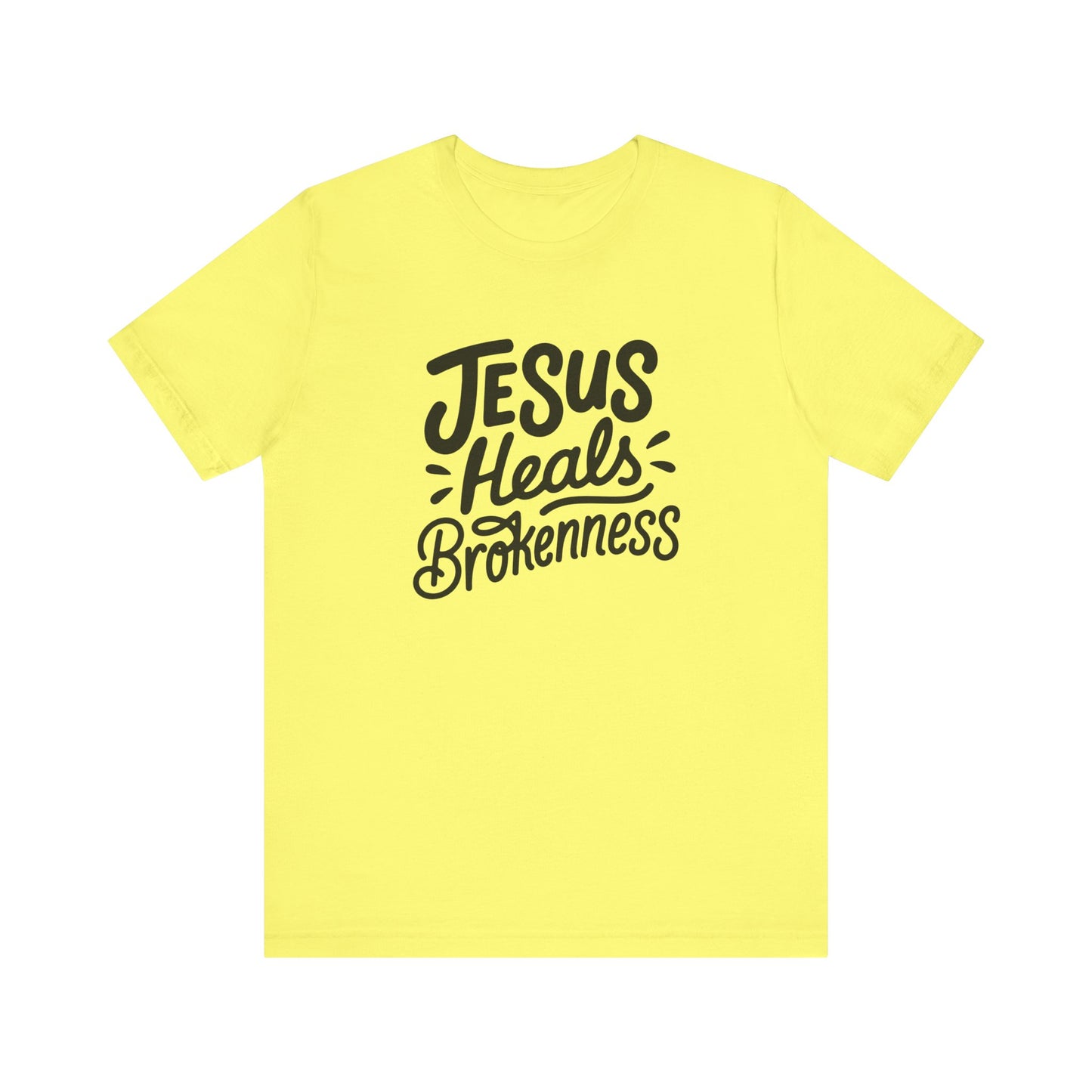 Inspirational Christian Tee - "Jesus Heals Brokenness"