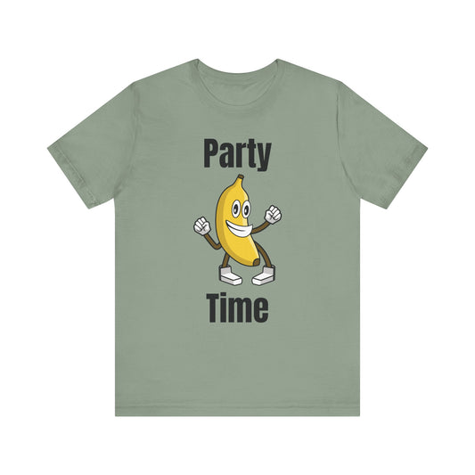Party Time Banana T-Shirt - Fun Unisex Jersey Tee for Celebrations