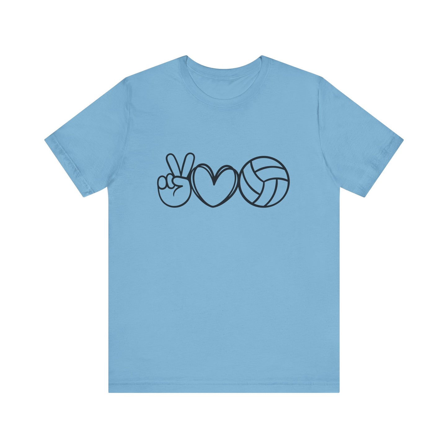 Peace Love Volleyball Unisex Jersey Tee