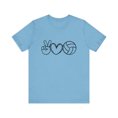 Peace Love Volleyball Unisex Jersey Tee