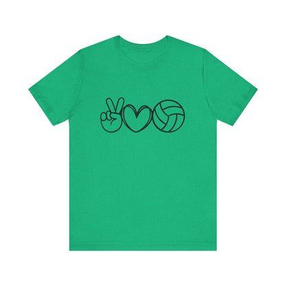 Peace Love Volleyball Unisex Jersey Tee