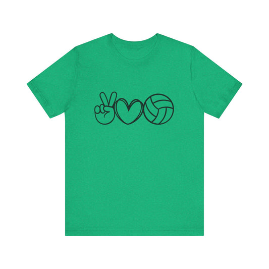 Peace Love Volleyball Unisex Jersey Tee