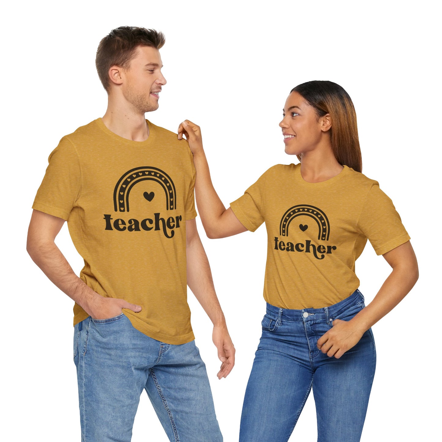 Teacher Rainbow Tee - Unisex Short Sleeve T-Shirt