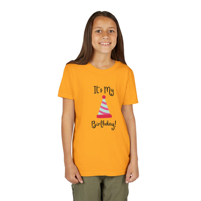 Kids Birthday Celebration Tee - "It's My Birthday!" Short Sleeve T-Shirt