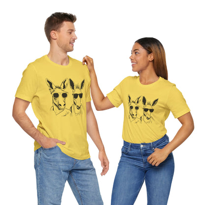 Cool Kangaroo Sunglasses Unisex Tee - Fun & Casual Style for Animal Lovers
