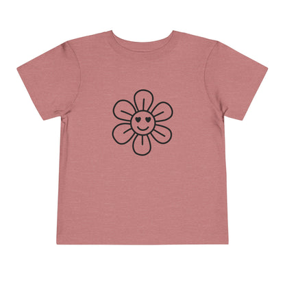 Happy Flower Toddler Short Sleeve Tee - Cute & Comfortable Kids T-Shirt