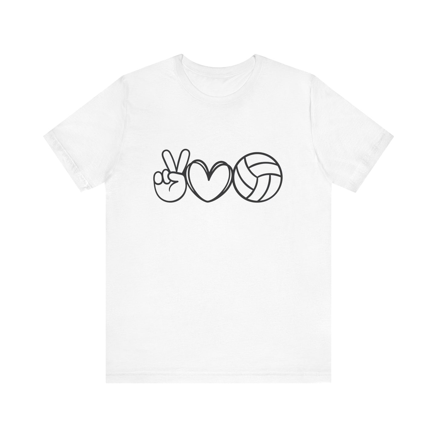 Peace Love Volleyball Unisex Jersey Tee