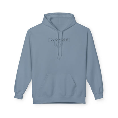 Motivational Fleece Hoodie - 'You Can Do It'