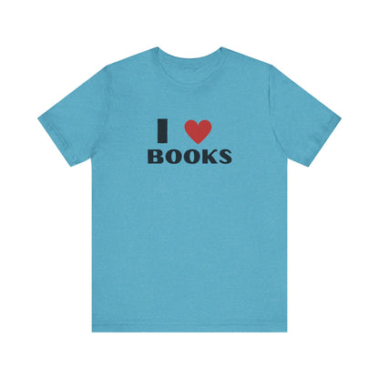 I ❤️ Books Unisex Jersey Tee - Perfect Gift for Book Lovers