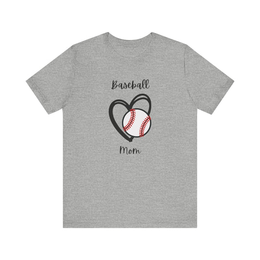 Baseball Mom Heart Tee -Jersey Short Sleeve T-Shirt
