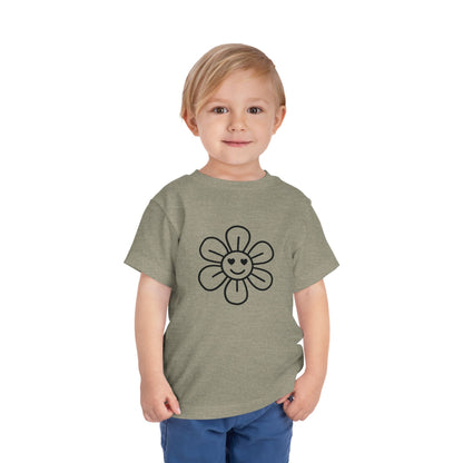 Happy Flower Toddler Short Sleeve Tee - Cute & Comfortable Kids T-Shirt