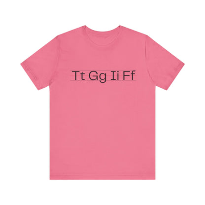 Stylish ABC Typography Unisex Tee | Casual T-Shirt, Lettering Top, Graphic Shirt, Unique Gift for Teachers, Everyday Wear