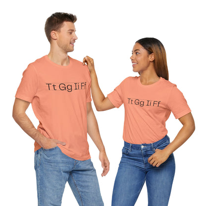 Stylish ABC Typography Unisex Tee | Casual T-Shirt, Lettering Top, Graphic Shirt, Unique Gift for Teachers, Everyday Wear