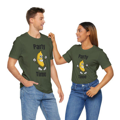 Party Time Banana T-Shirt - Fun Unisex Jersey Tee for Celebrations
