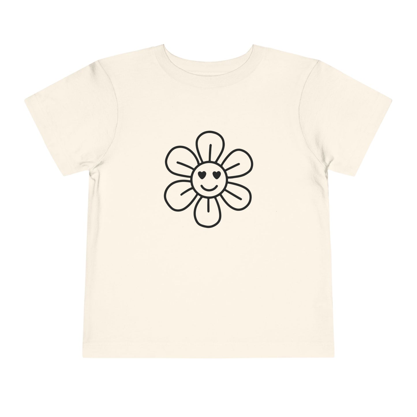 Happy Flower Toddler Short Sleeve Tee - Cute & Comfortable Kids T-Shirt