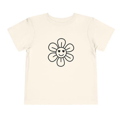 Happy Flower Toddler Short Sleeve Tee - Cute & Comfortable Kids T-Shirt