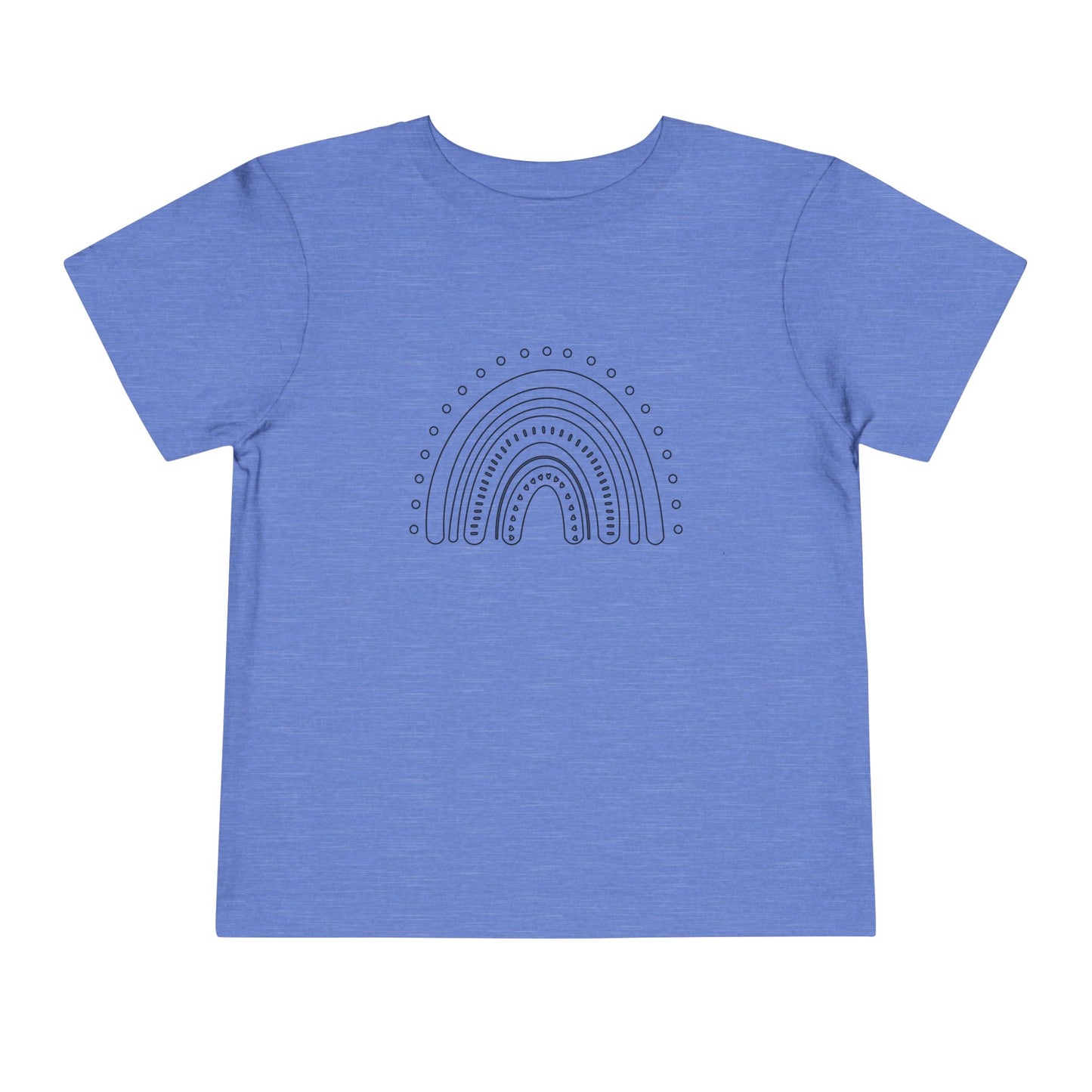 Toddler Rainbow Short Sleeve Tee - Cute Kids' T-Shirt for Playtime and Celebrations