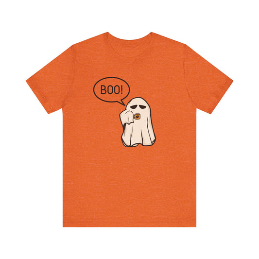 Halloween Ghost Tee, Boo T-Shirt, Fall Apparel, Short Sleeve Shirt, Cute Halloween Top, Pumpkin Spice Shirt, Spooky Vibes