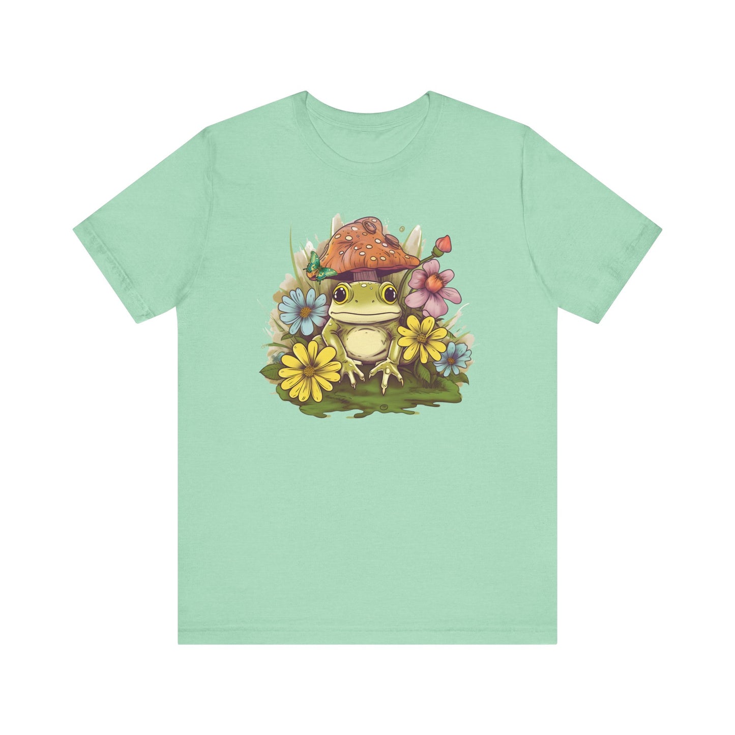 Cute Frog and Flower Unisex Jersey Tee