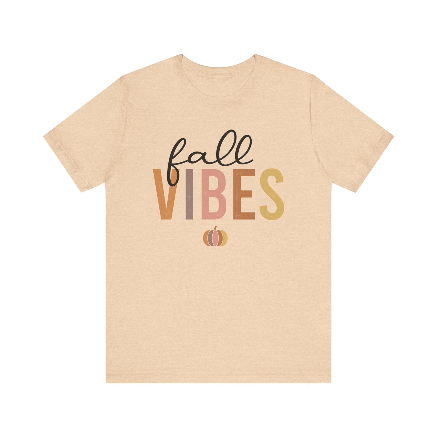 Fall Vibes Tee, Autumn T-Shirt, Seasonal Graphic Tee, Thanksgiving Outfit, Cozy Casual Wear, Pumpkin Spice Shirt