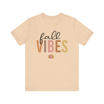 Fall Vibes Tee, Autumn T-Shirt, Seasonal Graphic Tee, Thanksgiving Outfit, Cozy Casual Wear, Pumpkin Spice Shirt