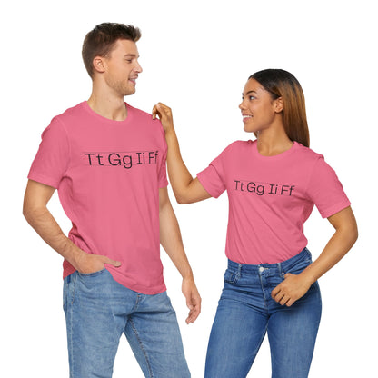 Stylish ABC Typography Unisex Tee | Casual T-Shirt, Lettering Top, Graphic Shirt, Unique Gift for Teachers, Everyday Wear