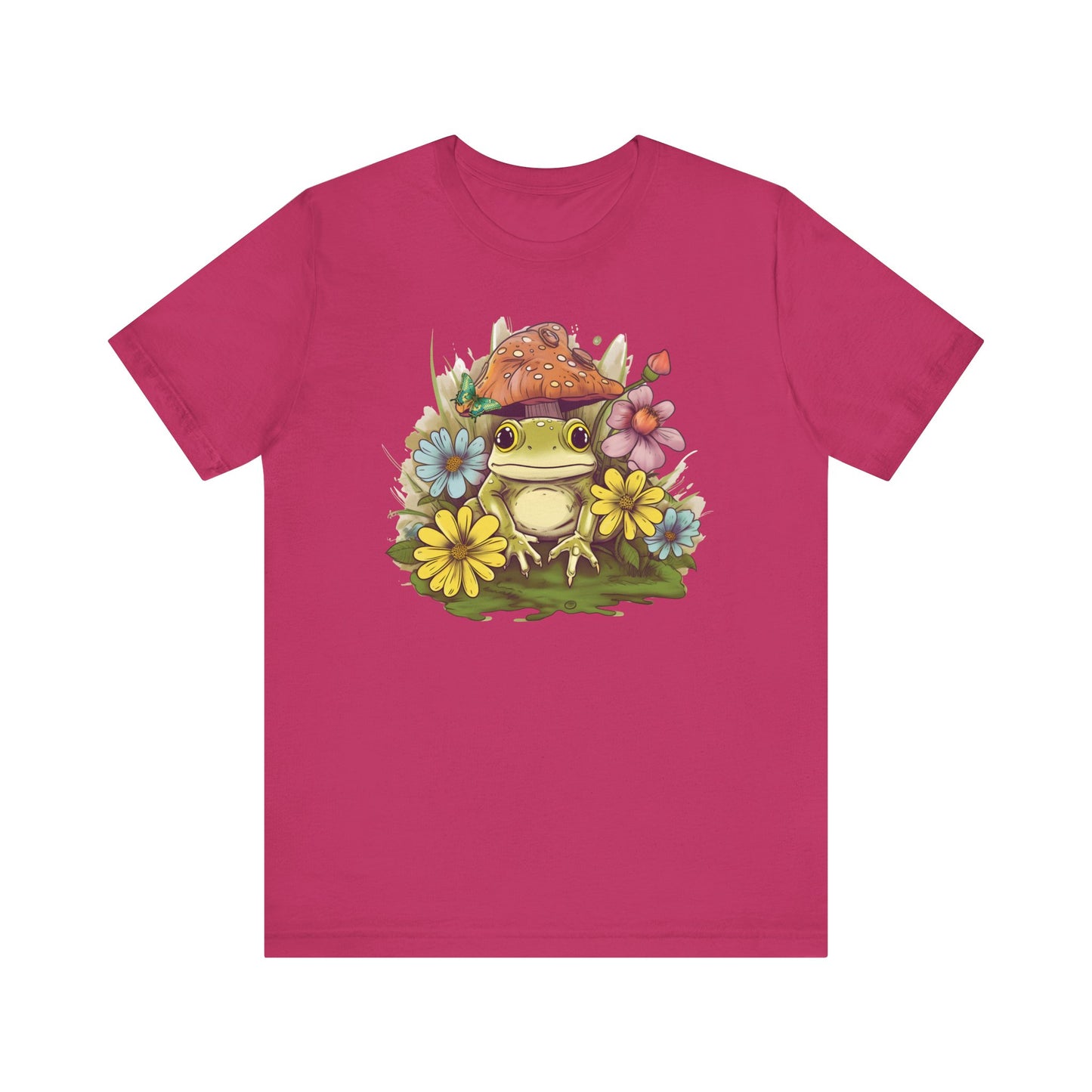 Cute Frog and Flower Unisex Jersey Tee