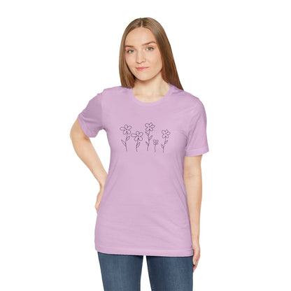 Floral Graphic Tee - Casual Comfort for Nature Lovers