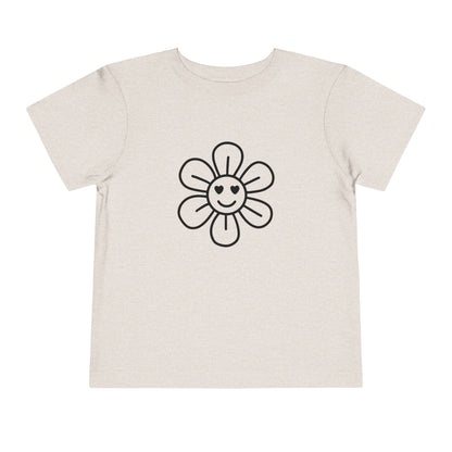 Happy Flower Toddler Short Sleeve Tee - Cute & Comfortable Kids T-Shirt