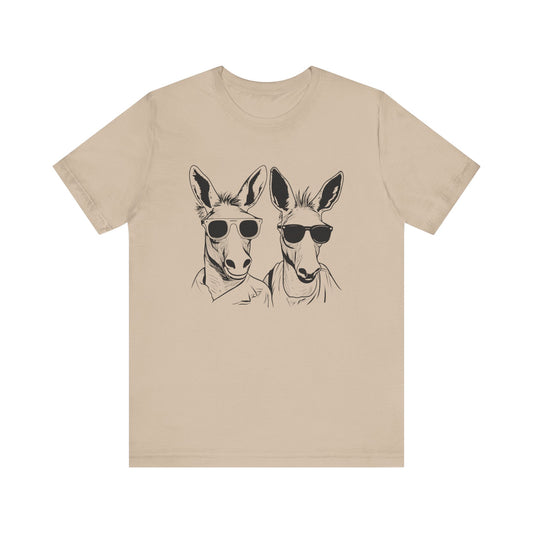 Cool Kangaroo Sunglasses Unisex Tee - Fun & Casual Style for Animal Lovers