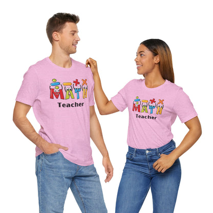 Fun Math Teacher Unisex Jersey Short Sleeve Tee - Perfect for Classroom and Gifts
